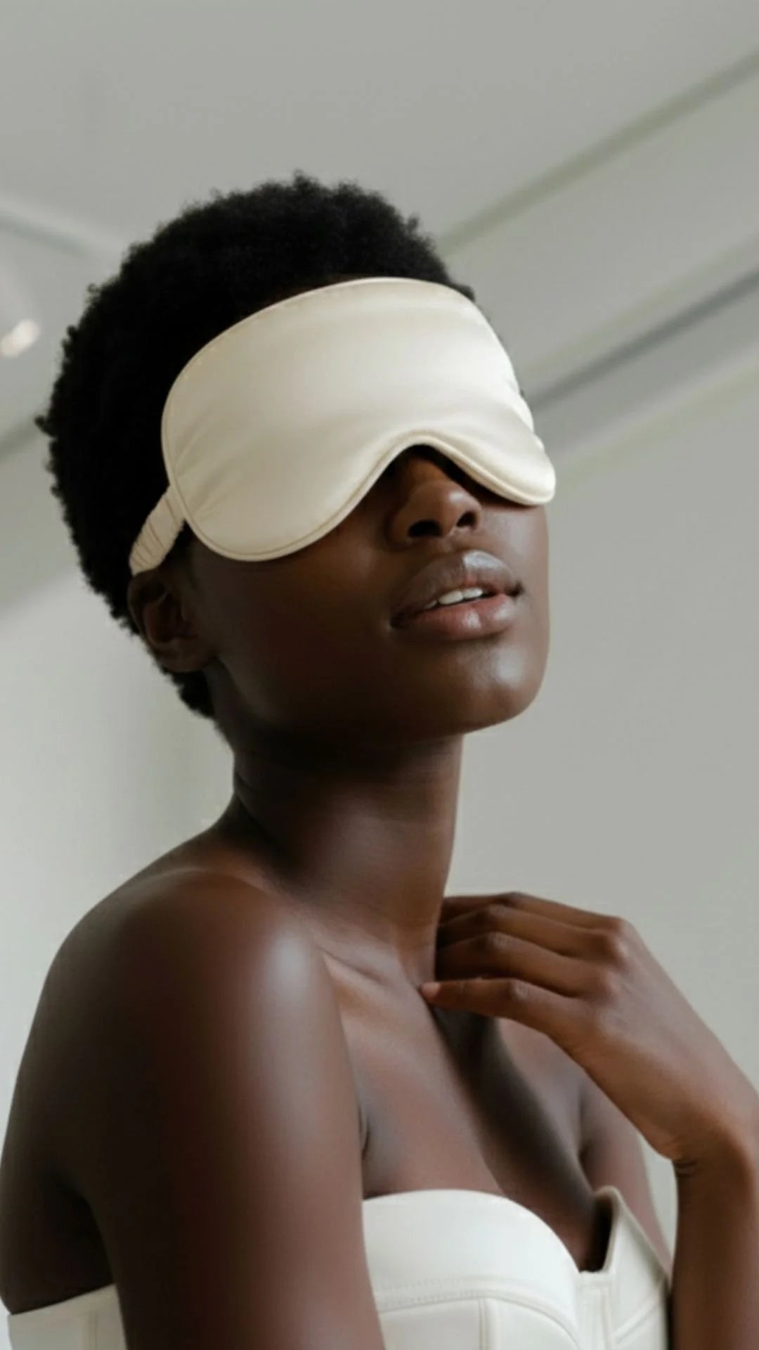 Silk Eye Mask Ivory
